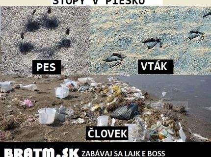STOPY V PIESKU. Smutné, ale je to tak ...
