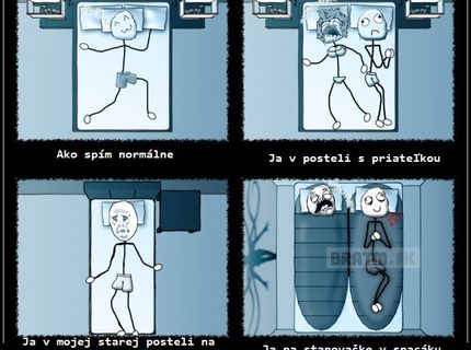 Ako to vyzerá, keď spíme v rôznych situáciach :)))