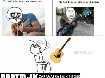 Hra na gitare :D pred ľuďmi je to vždy iné :D