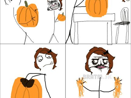 Detská radosť, keď pripravujeme tekvice na HALLOWEEN :D