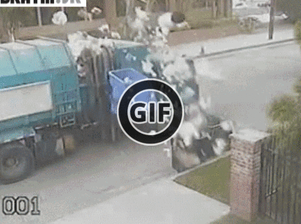 BRATM GIF: Aj smetiarske auto má niekedy svoje dni :D