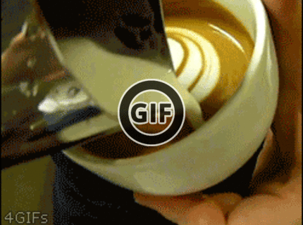 BRATM GIF: Názorná ukážka, ako sa robí takáto krásna kávička :)