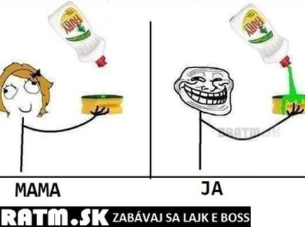 Používanie čistiacich prostriedkov :D