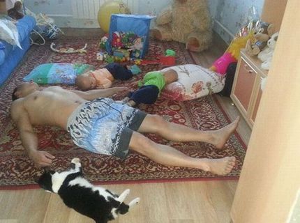 Šťastne unavená rodinka :D