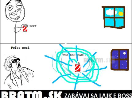 Otváranie sódy počas dňa a počas noci :D