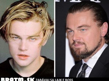 Leonardo Dicaprio za mládi a teraz :D