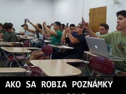 Takto sa robia poznámky v dnešnej dobe :D