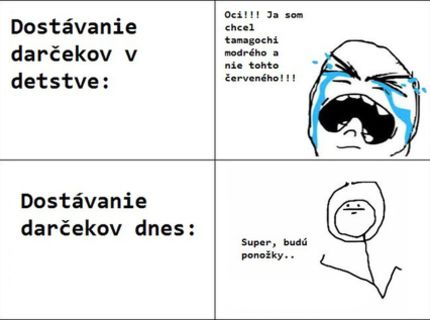 Aké darčeky sme dostávali ako malý a na aké sa tešíme dnes?:D