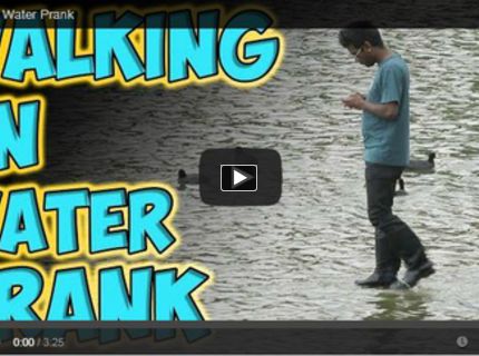 SKRYTÁ KAMERA: Muž chodiaci po vode dostal kopu ľudí!:D