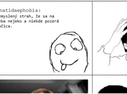 Viete čo je to ANATIDAEFOBIA????:D  tak toto je hustééé:D