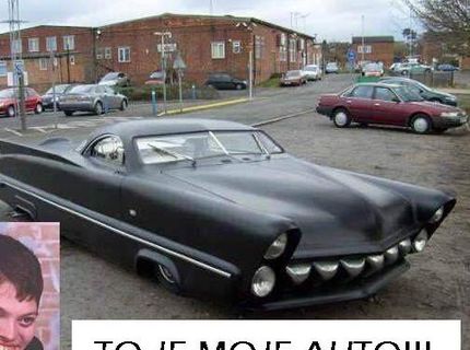 Populárny Ftefan a jeho auto :D