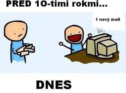 Ako sme sa tešili z mailov kedysi a ako dnes  :D