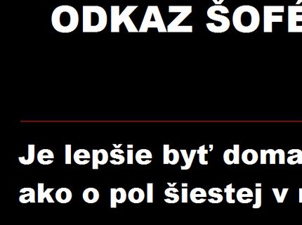 ODKAZ pre všetkých šoférov! :)