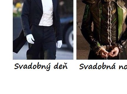 Svadobný deň vs. svadobná noc :D