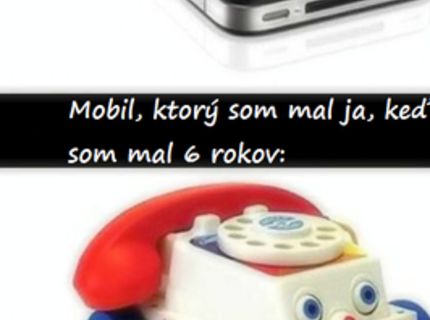 Aké mobilné telefóny mali deti kedysi a aké teraz :D