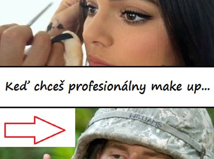 Ako to vyzerá, keď si robíš profesionálny make up :D