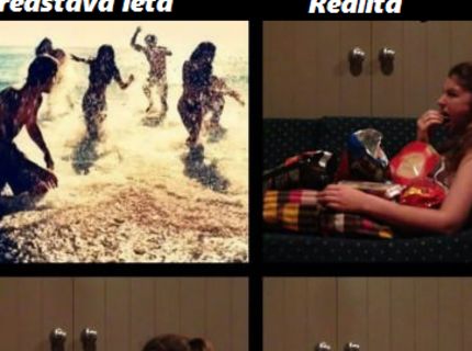 Predstava a realita letných prázdnin :D