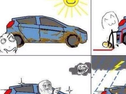 ČO sa vždy stane, keď sa konečne rozhodneš umyť si auto :D