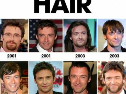 Hugh Jackman a jeho účesy :D Kedy vyzeral podľa vás najlepšie? :)