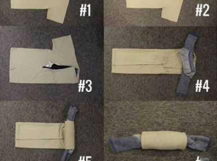 Návod pre mužov, ako efektívne sa dá zbaliť tričko a ponožky :D