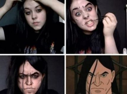 Dievča, ktoré dokáže pomocou makeupu neskutočné veci :D Sleduj!