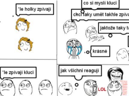 při hodině zpěvu na naší škole