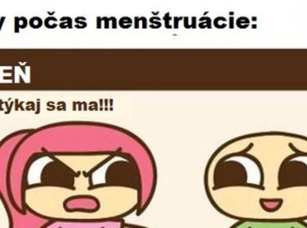 Pozrite si názornú ukážku správania žien počas ich menštruácie :D :D :D