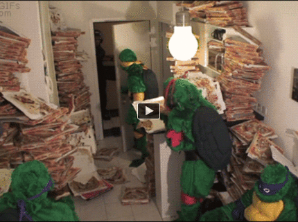 Ninja korytnačky majú hlad :)