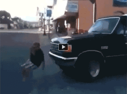 Hóóp cez auto :D :D