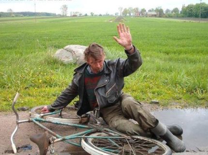 Presne toto sa stane pokiaľ máte nefunkčný bicykel :D :D