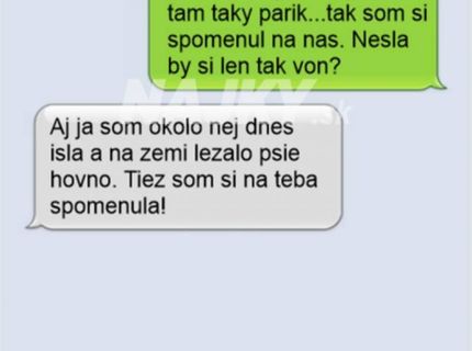 Jaký vtipný příběh se na to musel vázat když si vzpomněla právě na to?