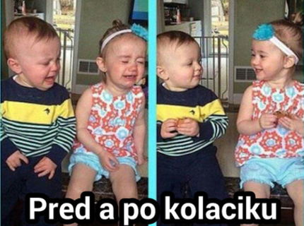 Pred a po koláčiku :D