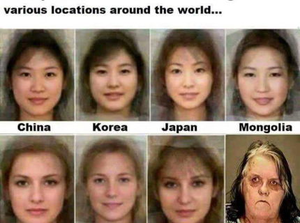 Takto vyzeraju priemerne ženské tváre :D