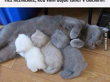 Ako to vyzera, ked dojde toner?:D