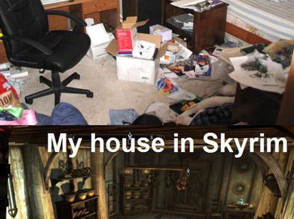 Moja izba vs skyrim :D