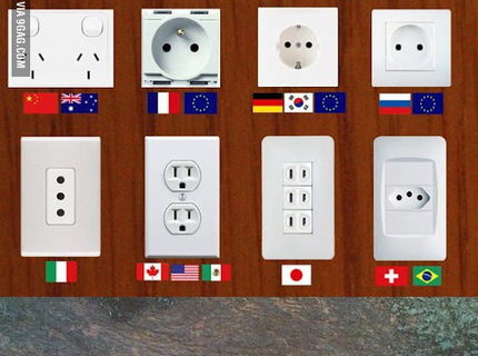 Zasuvky maju po celom svete jedinecne tvary..no tato to vyhrala:D