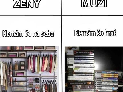 Rozdiel medzi ženami a mužmi :D
