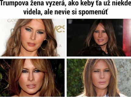 Trumpová manželka má veľmi čudný výraz tváre :)