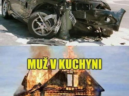 Keď si žena sadne za volant VS Keď muž ide do kuchyne :D