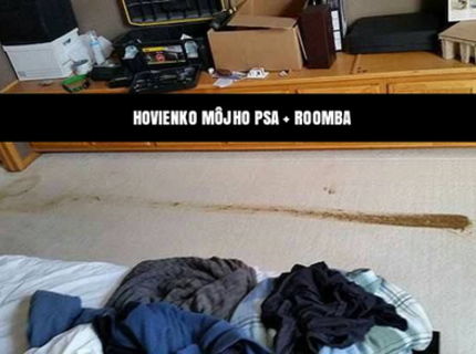 Roomba + domáci miláčik = prekvapenie :D