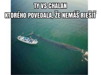 Ty VS chalan, ktorého nemáš riešiť :D