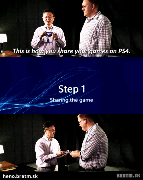 BRATM GIF: Ako sa zdiela hra na PS 4 :D