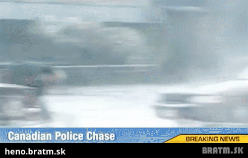 BRATM GIF: Zimná policajná naháňačka v Kanade :D