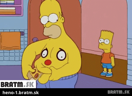 BRATM GIF: Homer a jeho hladné brucho :D