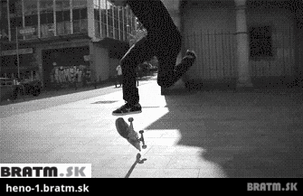 BRATM GIF: Skateboard na jednej nohe :D