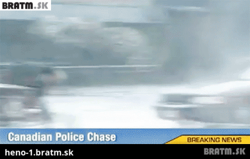 BRATM GIF: Policajná naháňačka v Kanade :D