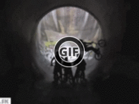 BRATM GIF: BMX v tuneli :D