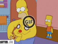 BRATM GIF: Homer a jeho hladné brucho :D
