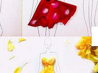 Zaujímavé módne ilustrácie z reálnych kvetov :) Tieto šaty sa vám určite zapáčia :)