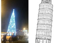 Hmm... čo má spoločné vianočný stromček a veža v Pizze? :D
